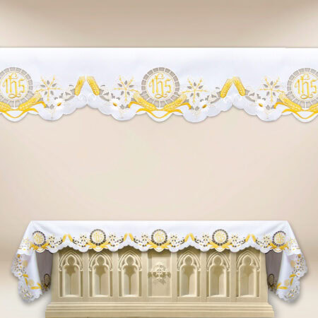 Embroidered altar cloth 272x111cm