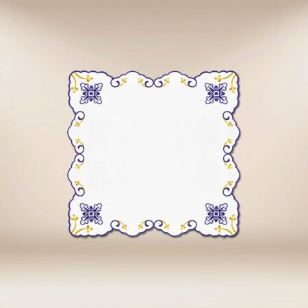 Embroidered purple napkin 45×45