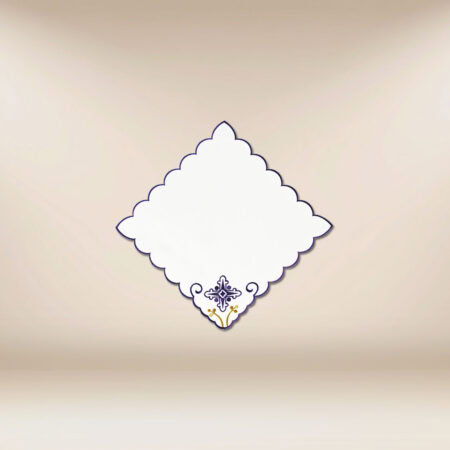 Embroidered purple napkin 32×32