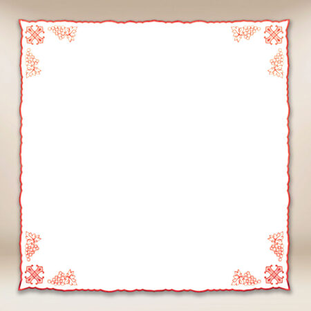 Embroidered napkin red 110x110