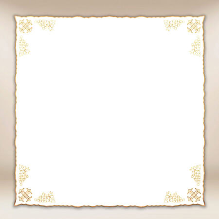 Embroidered cloth gold 110x110
