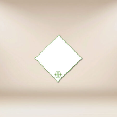 Embroidered napkin green 32x32