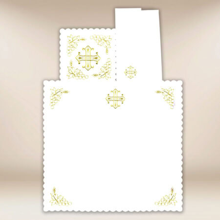 Embroidered chalice linen with a cross