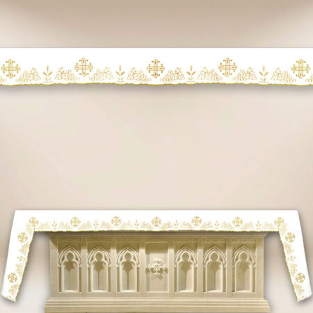 Embroidered gold altar cloth