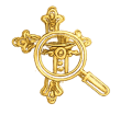 Precise ornamental detail icon for liturgical vestments